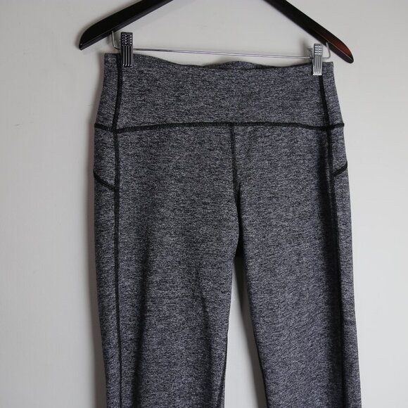 Lululemon Out To Lunge Untight Tight Heathered Black Legging Pants Size 8 - Picture 4 of 7